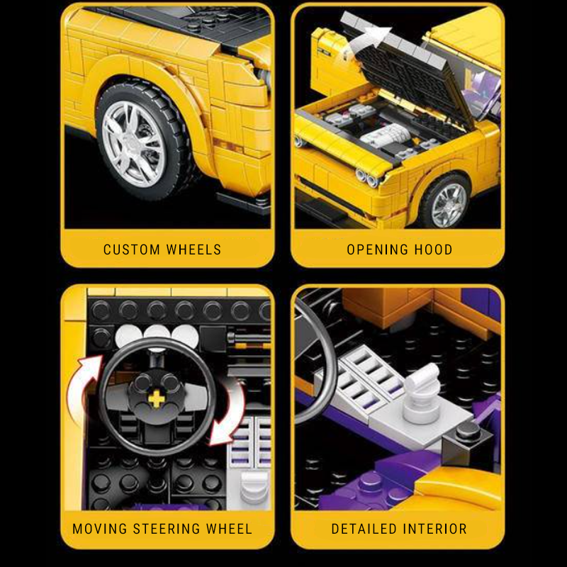 Reobrix 11030 - Powerful American Muscle Car - vue 9 | Power Blockz