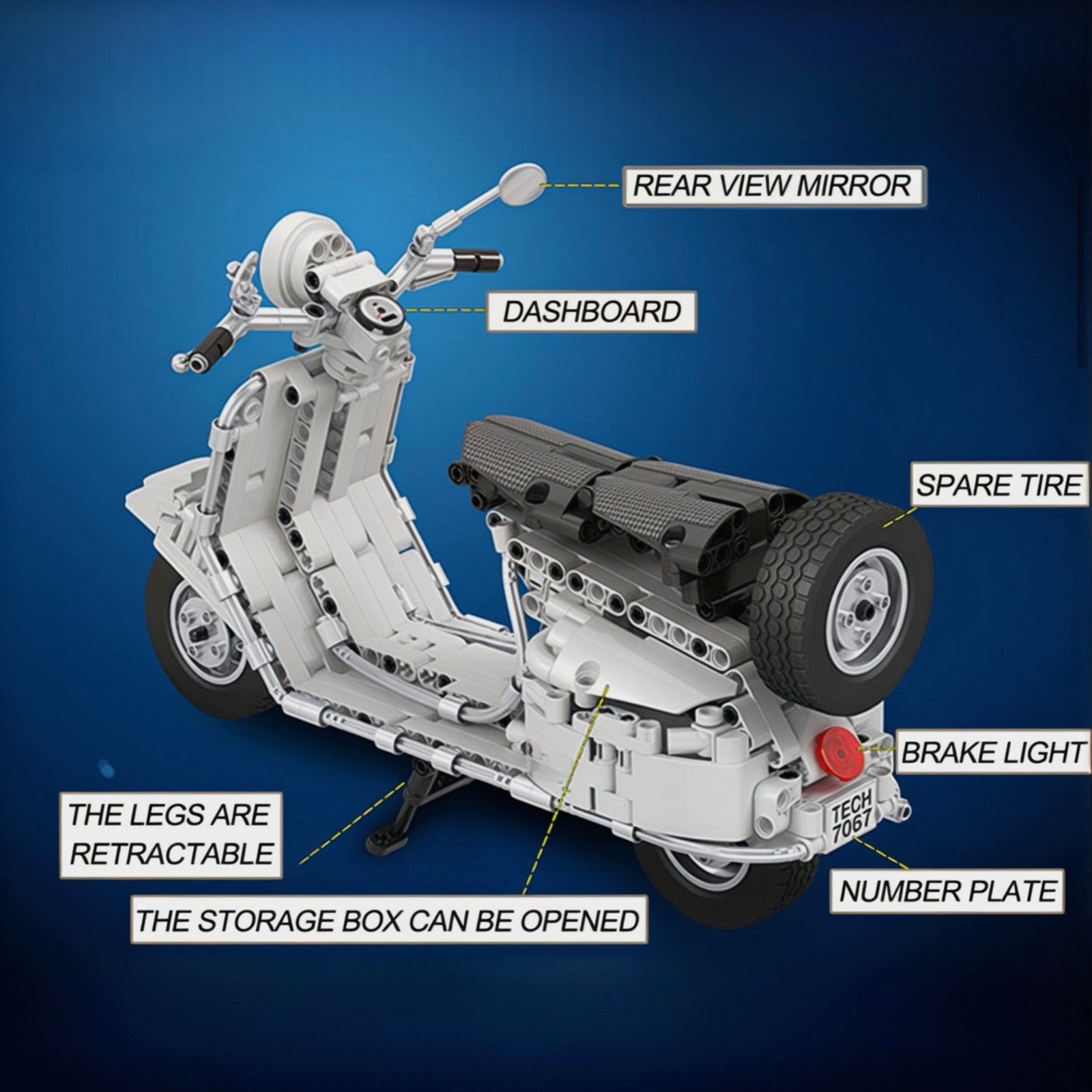 Winner 7067 - 125cc City Scooter - vue 3 | Power Blockz