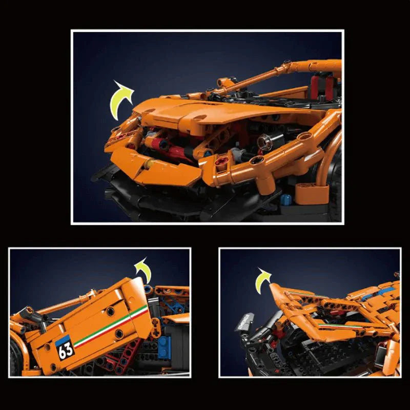 Mould King 13177 - V12 Track Edition Supercar - vue 5 | Power Blockz