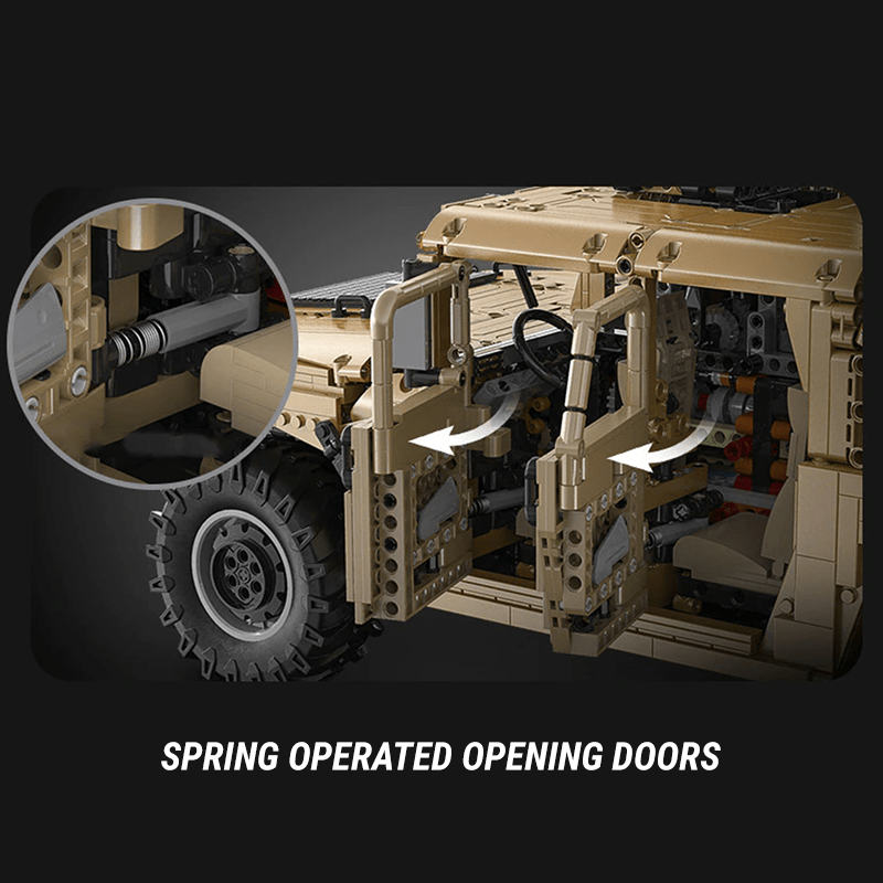 CaDa C61036 - Static Version - Military Off-Road Humvee Truck - vue 8 | Power Blockz
