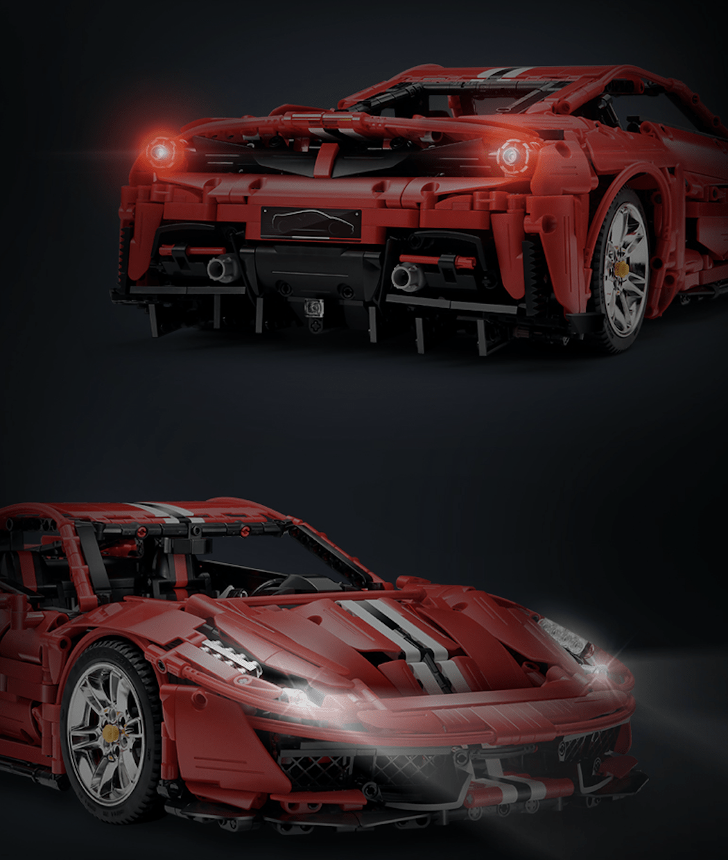 CaDa C61042W - Static Version - V8 488 Italian Supercar Red - vue 10 | Power Blockz