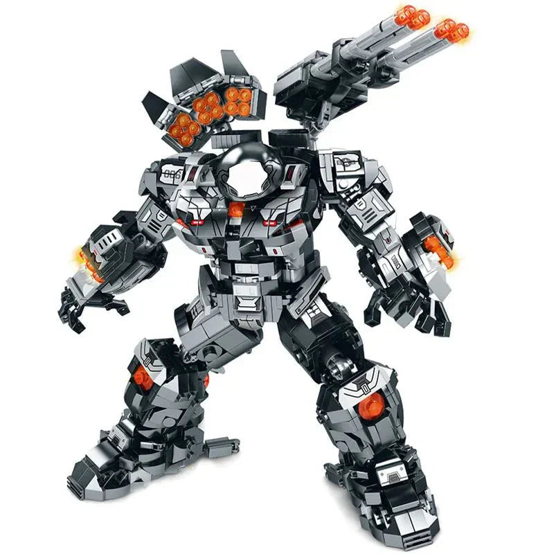 Ly 76060 - Transforming Super Heroes Steel Mecha Robot Bricks Toy - vue 2 | Power Blockz