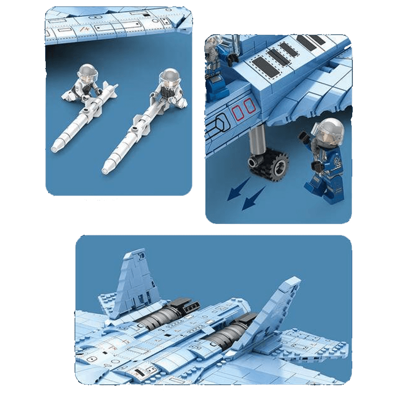 Reobrix 33030 - SU-57 Heavy Fighter - vue 6 | Power Blockz