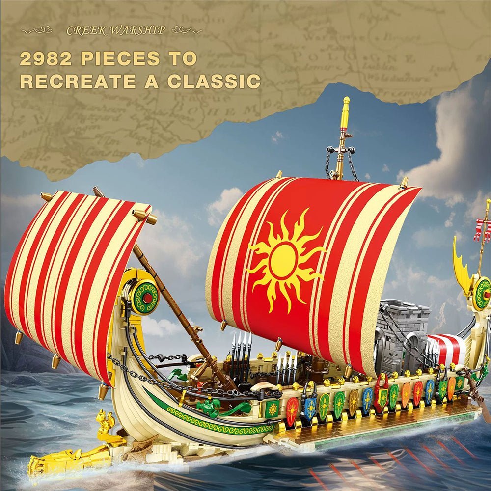Reobrix 66102 - Greek Warship - vue 4 | Power Blockz