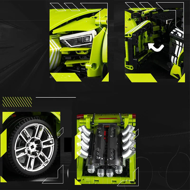 KBOX K10516 - Static Version - Street-Tuned R8 V10 Supercar - vue 4 | Power Blockz