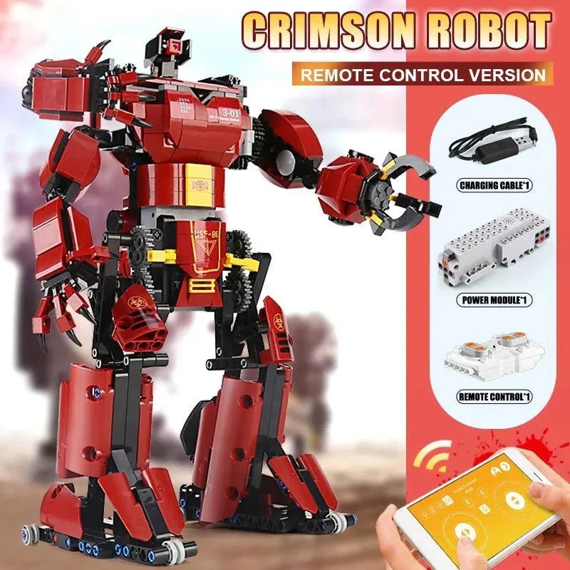 Tech RC Motorized Crimson Beast Robot Bricks Toy 15 | 038 | 636pcs - Tech RC Motorized Crimson Beast Robot Bricks Toy 15 | 038 - vue 7 | Power Blockz
