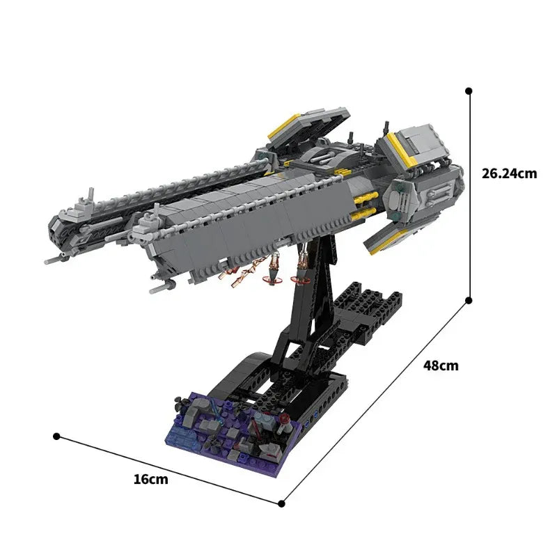 Gobricks MOC 176829 - Helldivers 2 Super Destroyer - vue 8 | Power Blockz