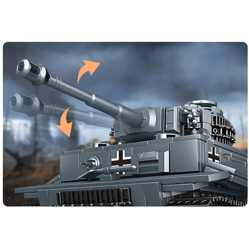 Mould King 20014S - Remote Controlled Tiger Tank - vue 4 | Power Blockz