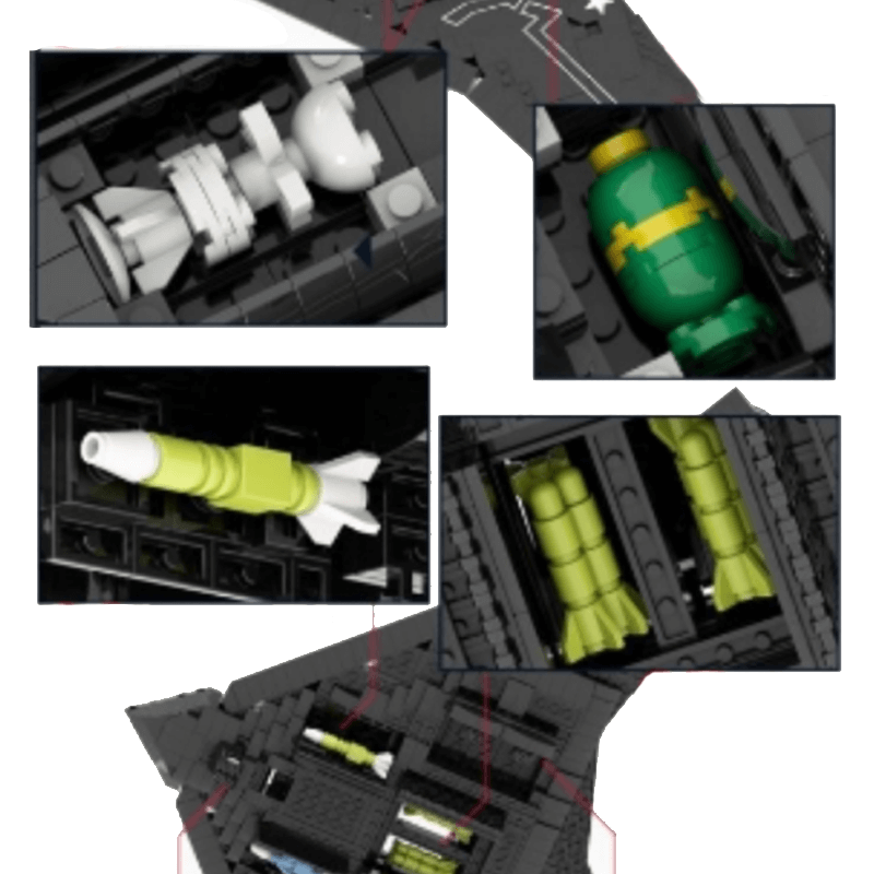 Gobricks MOC A0833 - Xian H-20 - vue 12 | Power Blockz