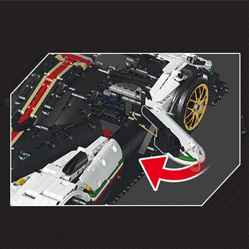 Mould King 13060 - Track-Only V12 Hypercar - vue 4 | Power Blockz