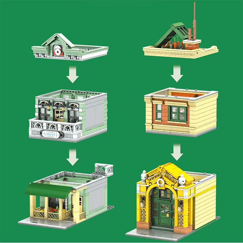 Mould King 16023 - French Restaurant - vue 4 | Power Blockz