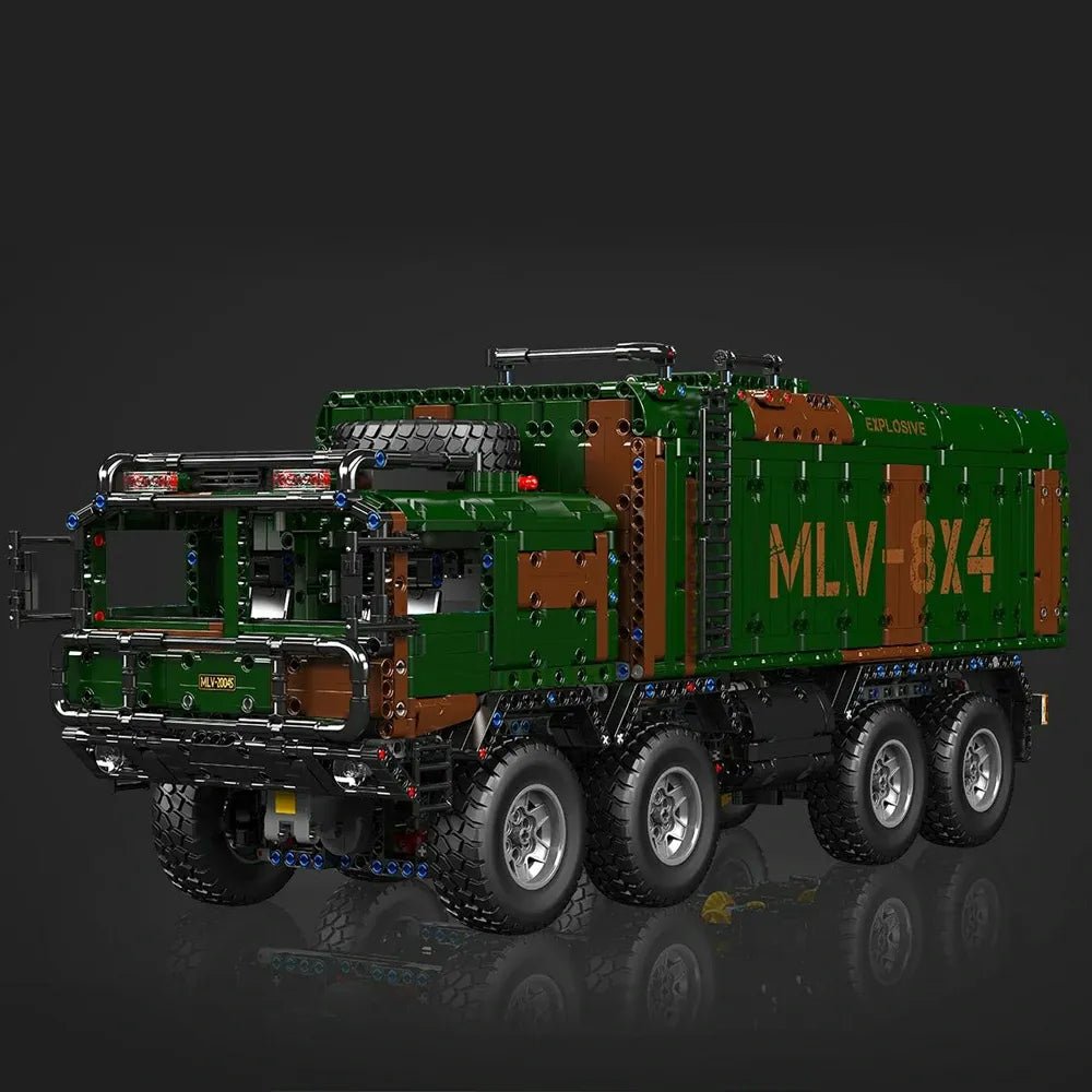 Mould King 20040 - Remote Controlled - Desert Sand Camo - 8x8 Desert Heavy Hauler - vue 9 | Power Blockz