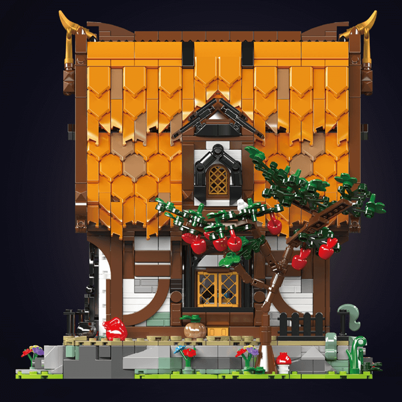 Mould King 16054 - Medieval Wooden Cabin - vue 3 | Power Blockz