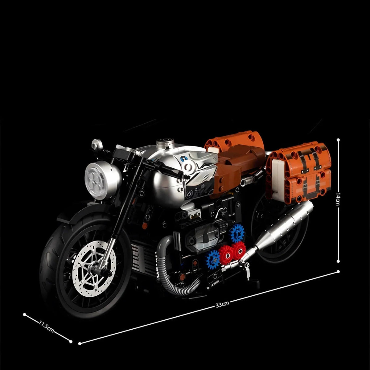 KBOX K10515 - Retro Classic Motorcycle - vue 7 | Power Blockz