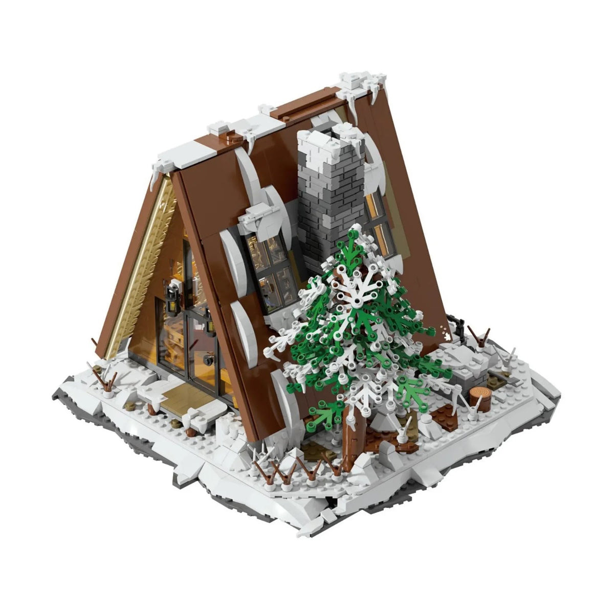 Xbert 66151 - A-Frame Snow Cabin | Power Blockz
