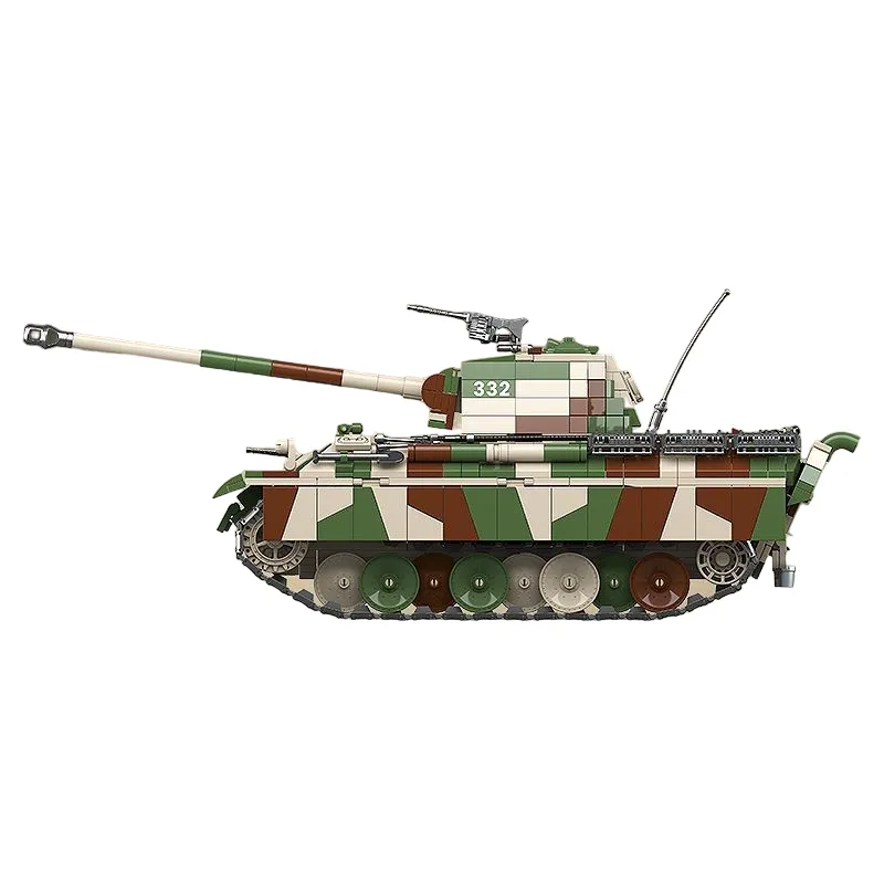 QUANGUAN 100252 - German Panzerkampfwagen V Panther Tank - vue 2 | Power Blockz