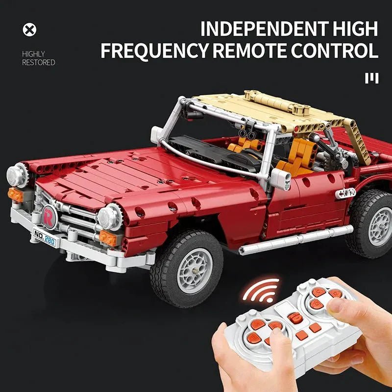 Reobrix 11005 - RC Motorized Vintage Roadster - vue 6 | Power Blockz