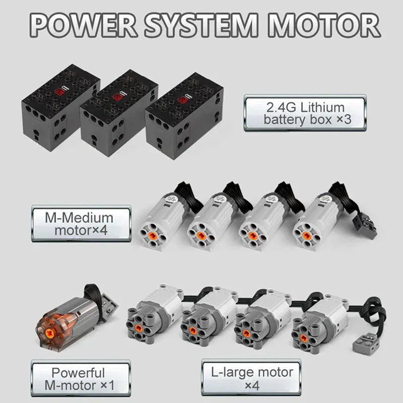 Mould King 17077 - RC Heavy-Duty Wheel Loader - vue 10 | Power Blockz