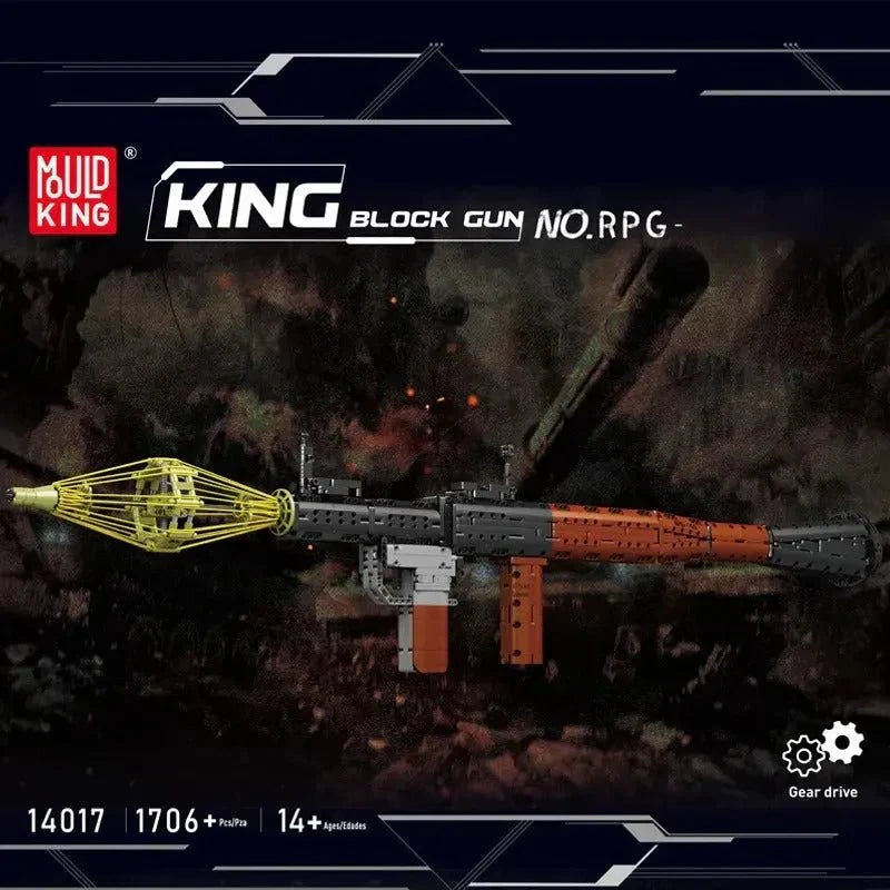 Mould King 14017 - RPG Rocket Grenade launcher - vue 2 | Power Blockz