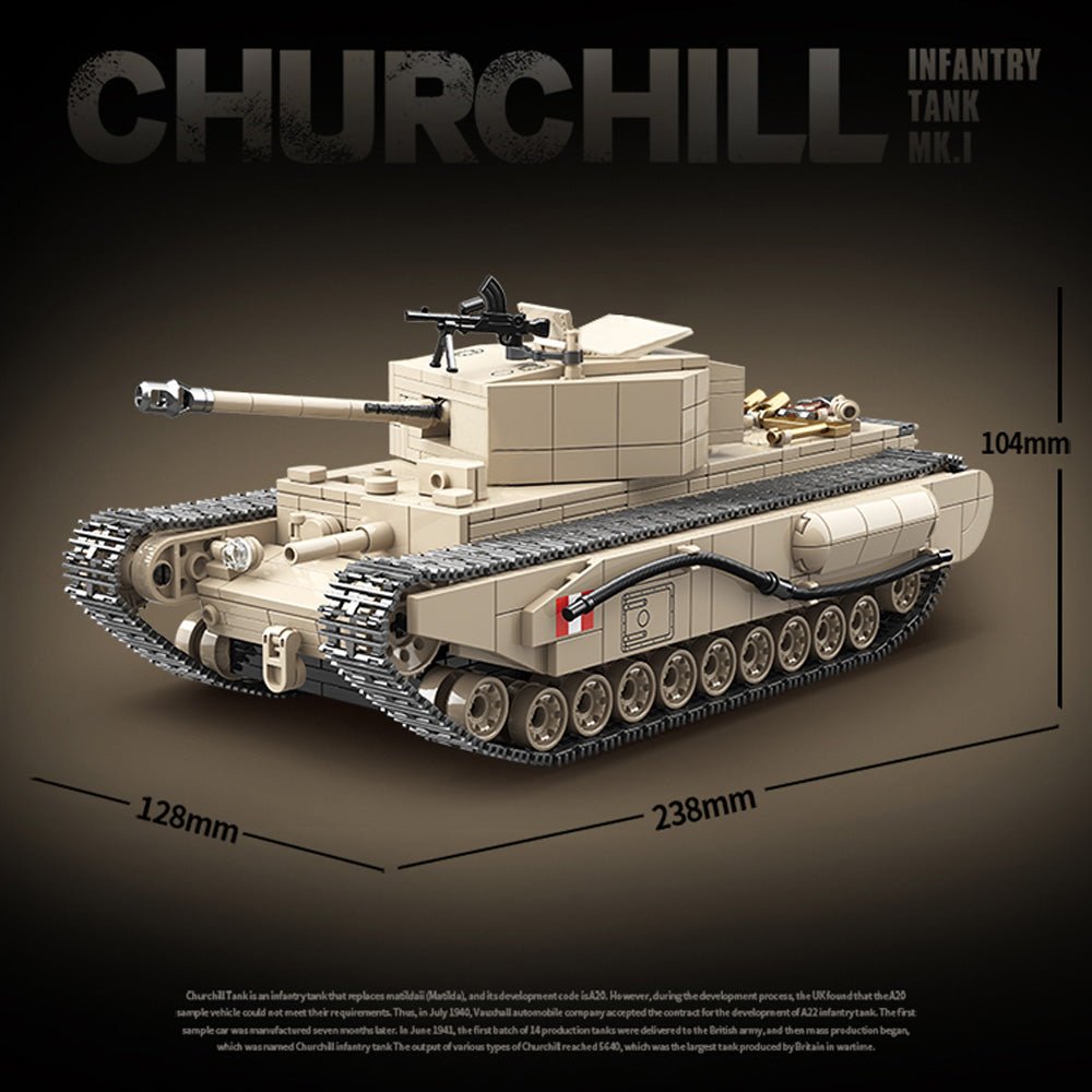 QUANGUAN 100238 - CHURCHILL MK.I Infantry Tank - vue 3 | Power Blockz