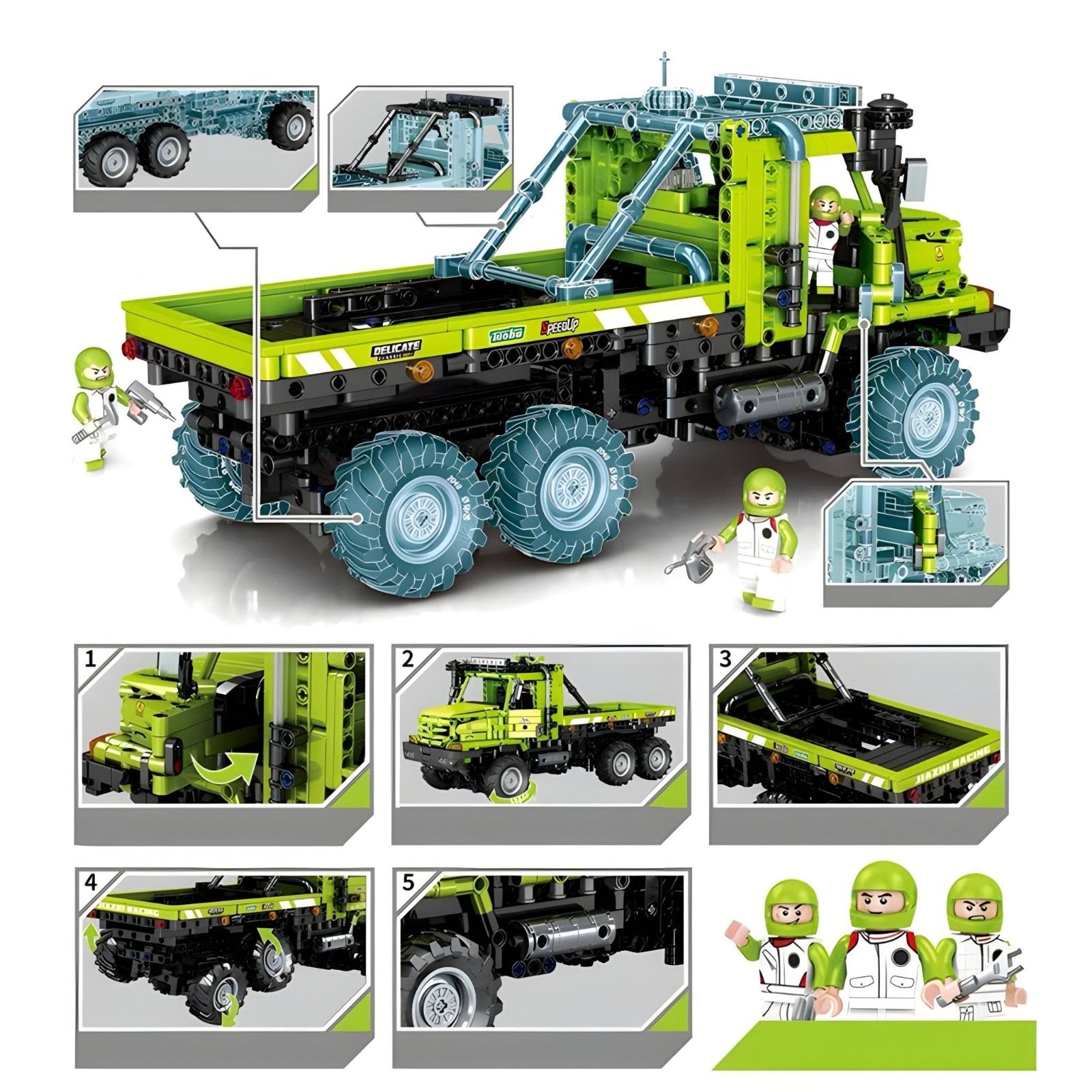 Sembo 709950 - RC Transport Cargo Truck - vue 3 | Power Blockz