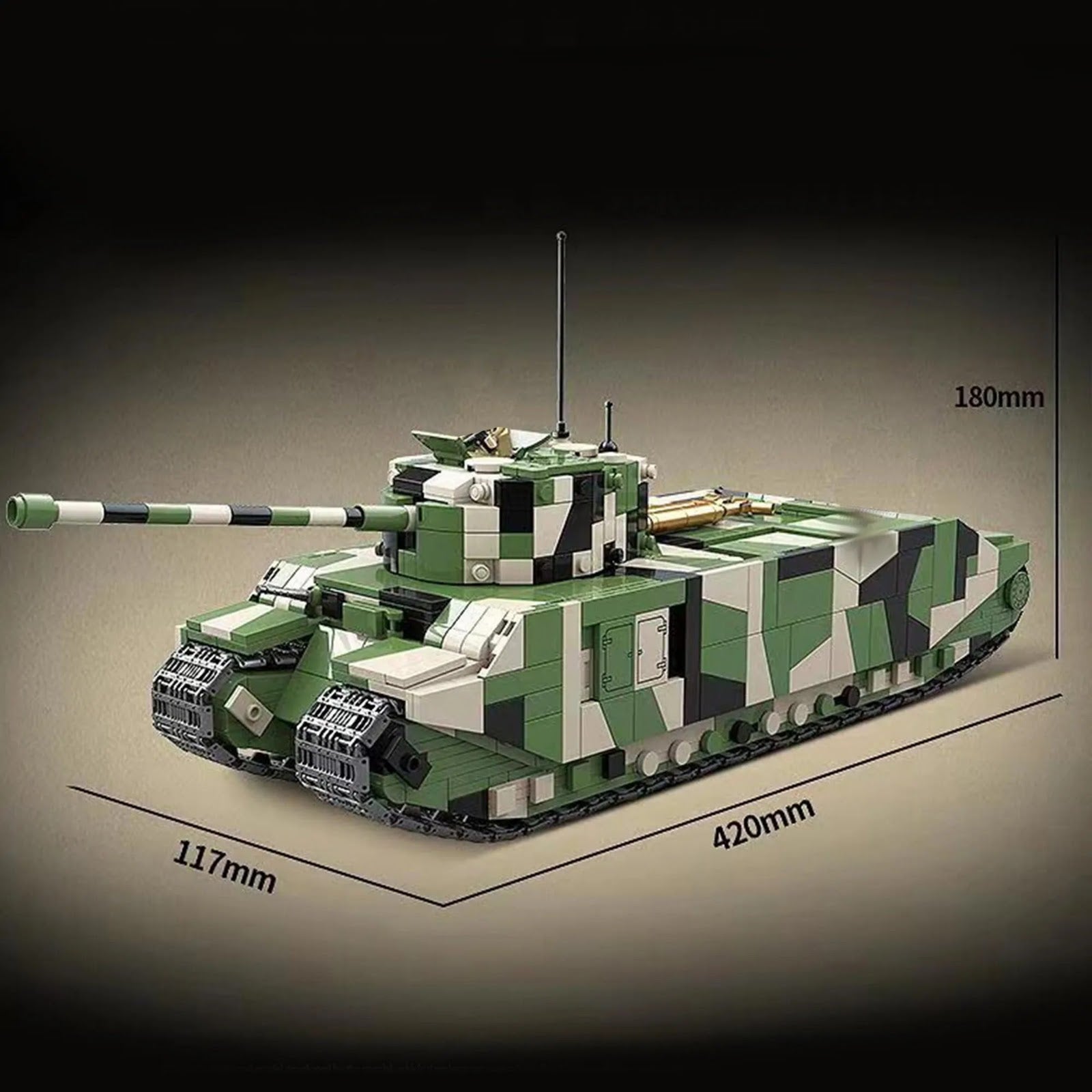 QUANGUAN 100241 - Britsh TOG II Super Heavy Tank - vue 4 | Power Blockz