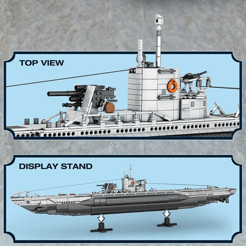 Reobrix 33050 - German U Boat - vue 10 | Power Blockz