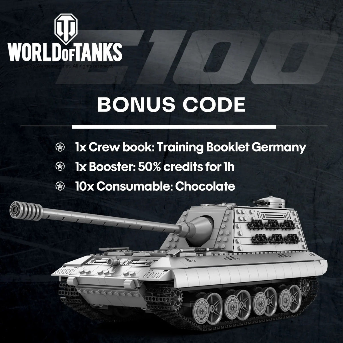Reobrix 77037 - E100 Battle Tank - vue 11 | Power Blockz