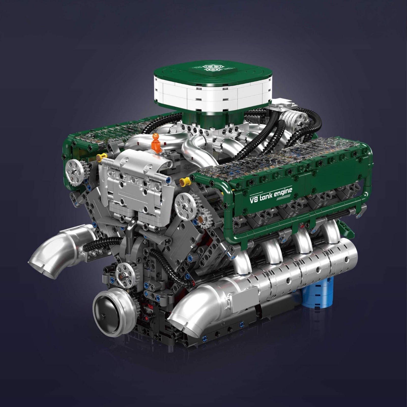 Mould King 10182 - Functional V8 Tank Engine - vue 3 | Power Blockz
