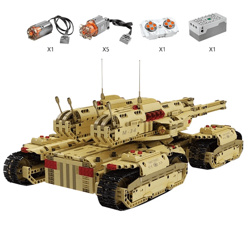 Mould King 20011 - Remote Controlled Army 4 Track Tank - vue 6 | Power Blockz