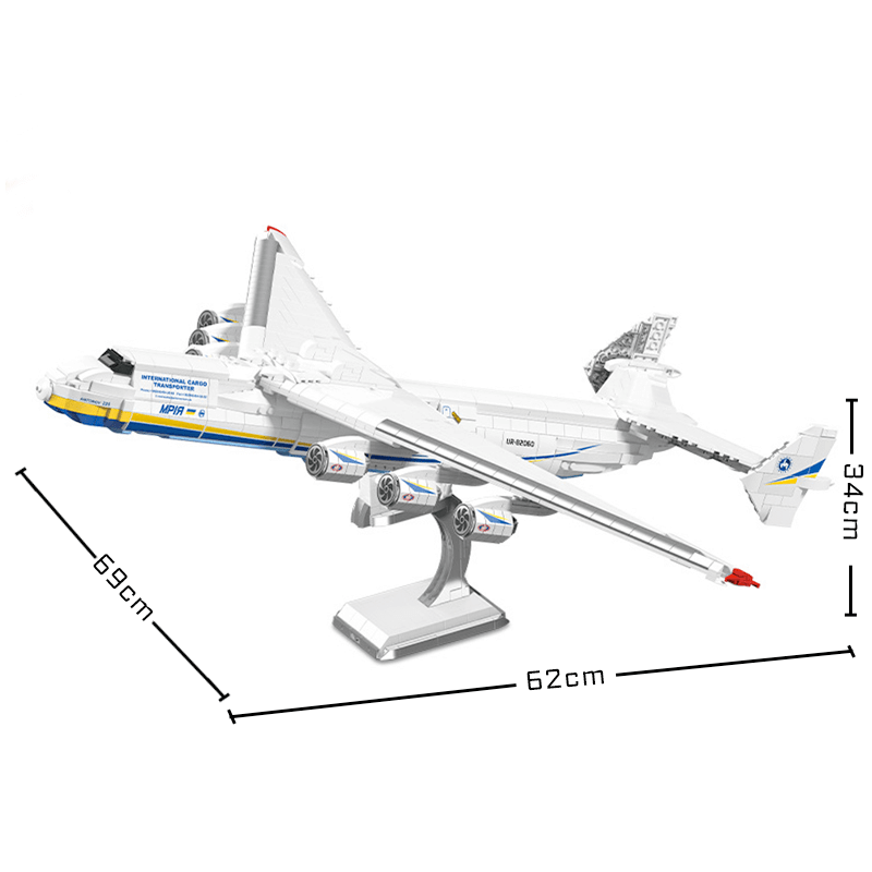 Jiestar JJ9093 - Antonov An-225 Giant Cargo Plane - vue 5 | Power Blockz