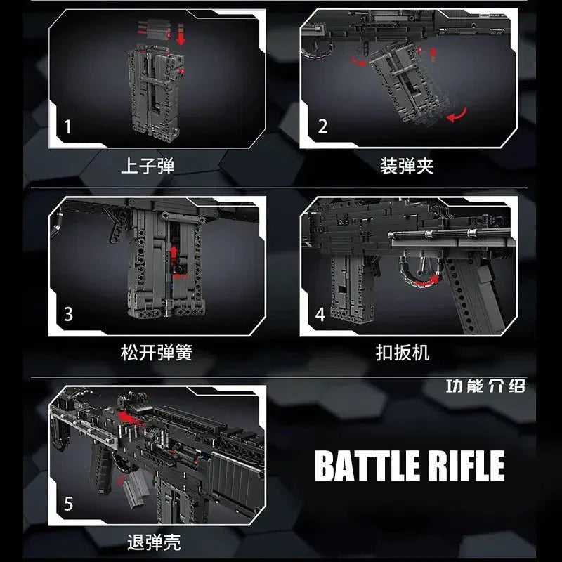 Mould King 14026 - Military MK14 Battle - vue 11 | Power Blockz