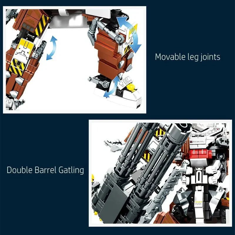 Mecha MU2 Heavy Defense White Shark Robot Bricks Toy | 1495pcs - Mecha MU2 Heavy Defense White Shark Robot Bricks Toy - vue 6 | Power Blockz