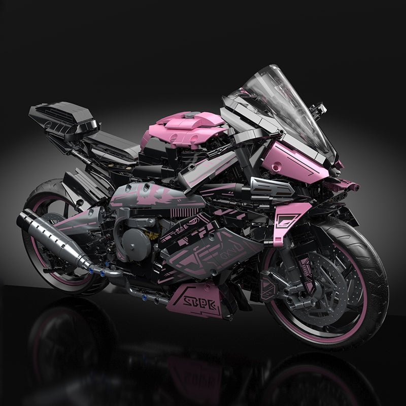Toylinx 8817 - Pink Cyberpunk Superbike - vue 2 | Power Blockz