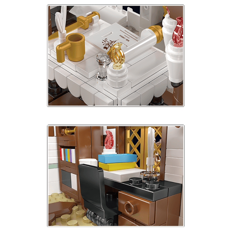 Mould King 16054 - Medieval Wooden Cabin - vue 7 | Power Blockz