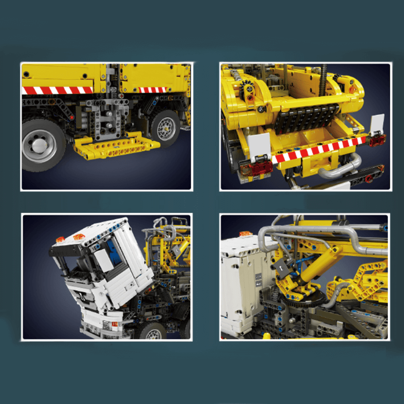 Mould King 19003 - Industrial Pneumatic Concrete Pump - vue 8 | Power Blockz