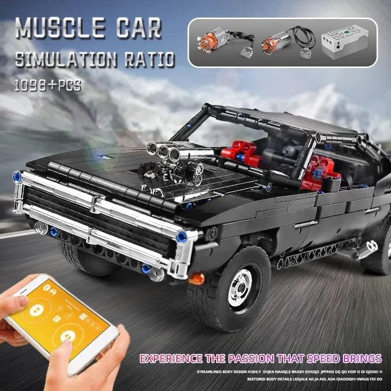 Mould King 13081 - Static Version - V8 Street Muscle Hero - vue 9 | Power Blockz