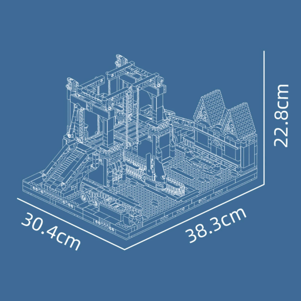 Mould King 16068 - Motorized Nordic Drawbridge - vue 8 | Power Blockz