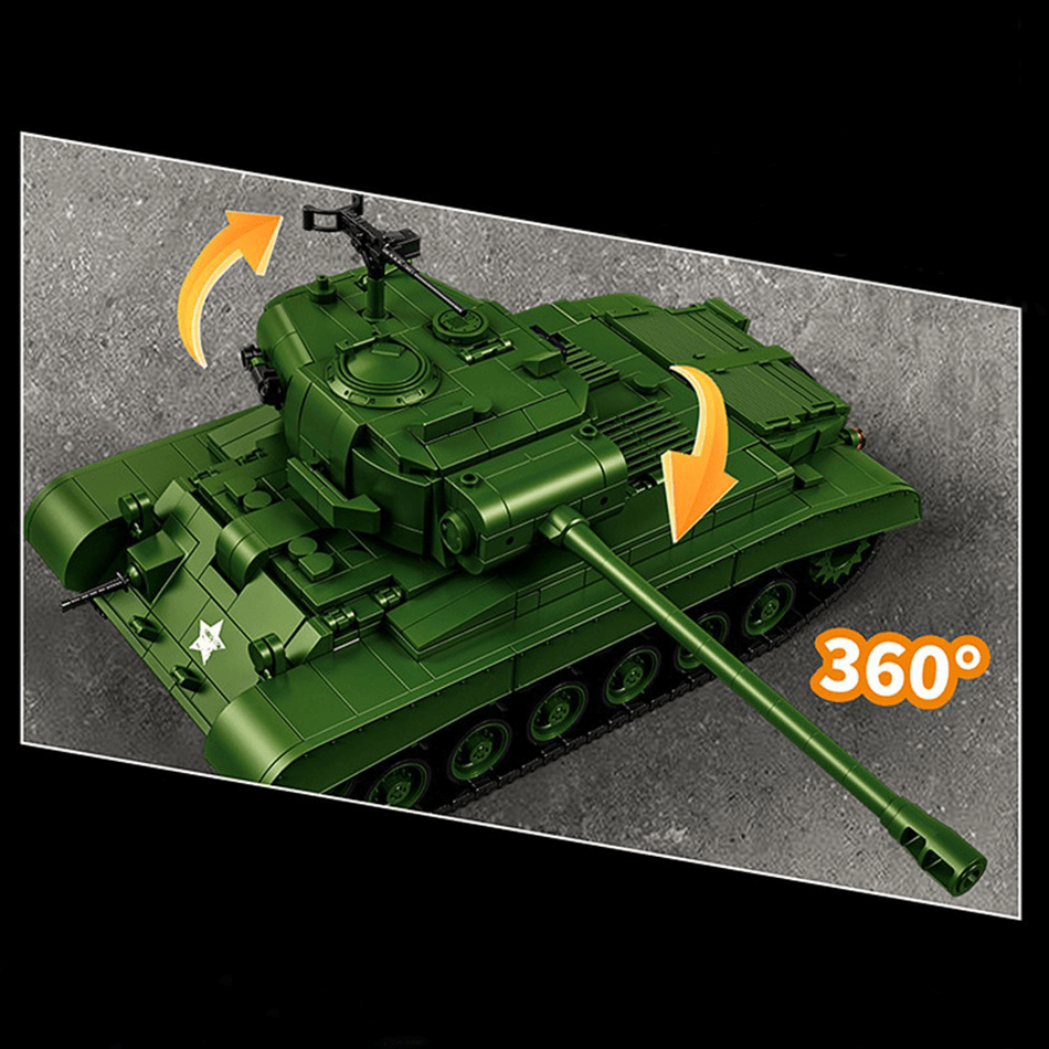 12GO 97011 - M26 Pershing Heavy Tank - vue 9 | Power Blockz
