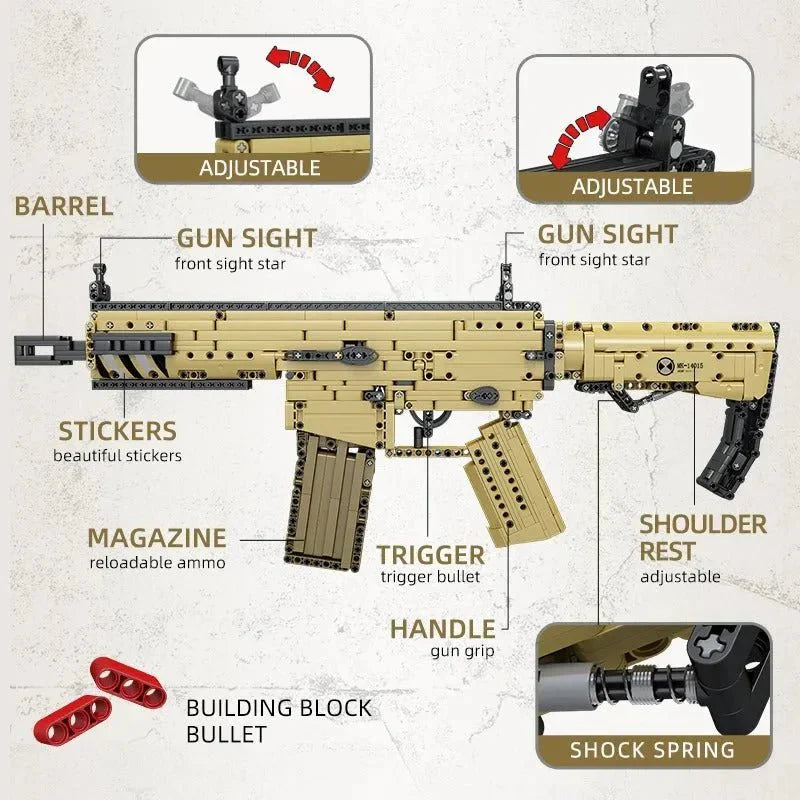 Mould King 14015 - Military Scar - vue 6 | Power Blockz