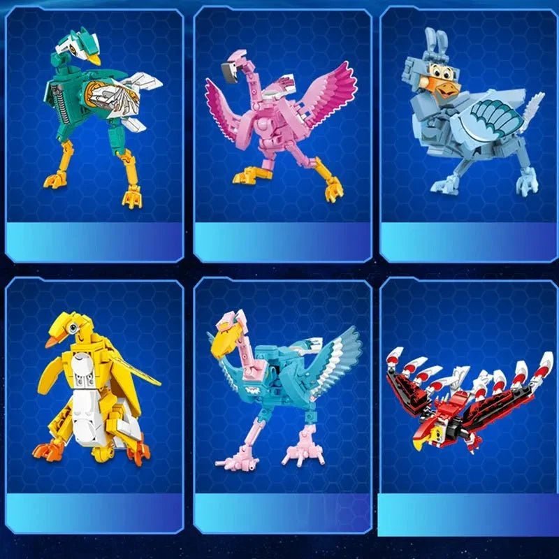 Sembo Flying Birds Mecha - Transformation Flying Birds Robot Sky Knight - vue 4 | Power Blockz