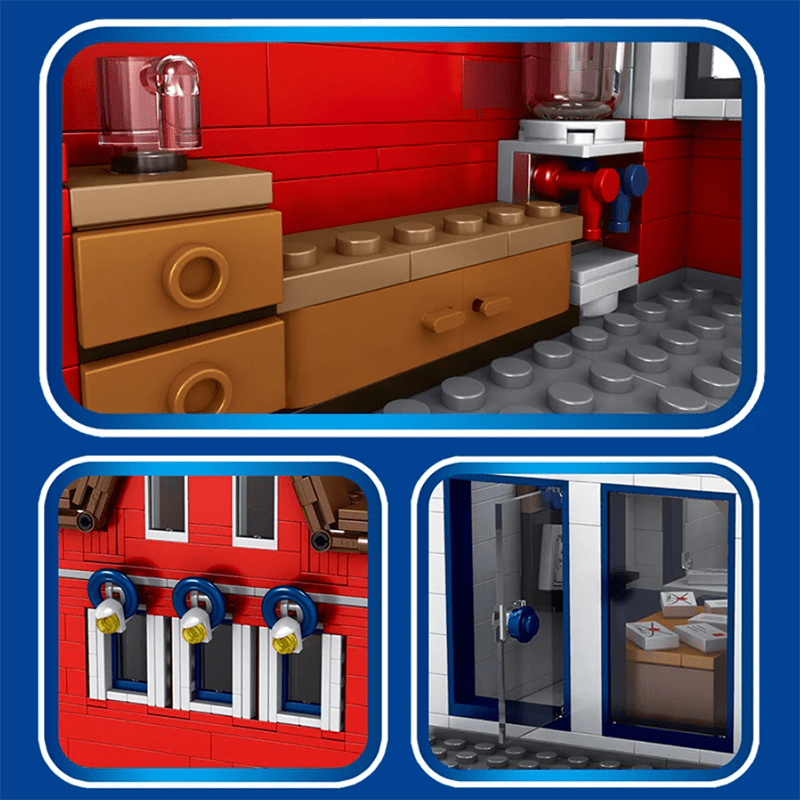 Mould King 11001 - British Post Office with Bus - vue 4 | Power Blockz