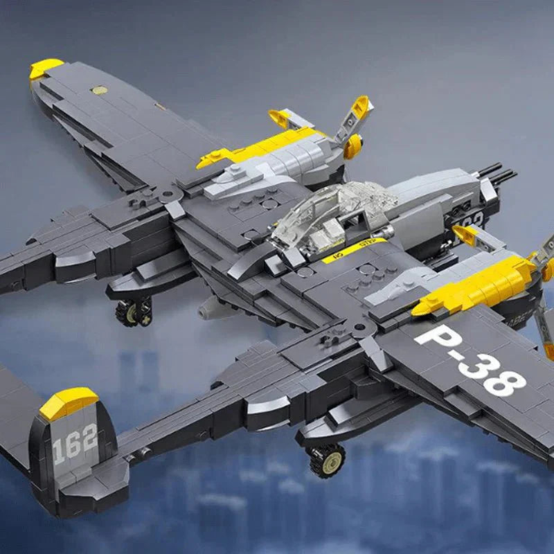 Jiestar 61046 - P-38 Fighter - vue 3 | Power Blockz