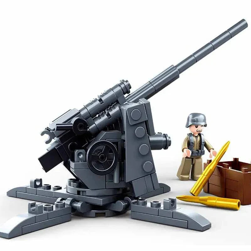 Sluban M38-B0852 - Military WW2 Normandy Landing 88MM Anti-Tank | Power Blockz