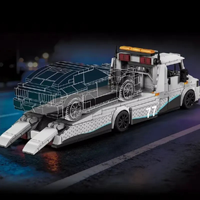 Leyi 31067 - Tow Truck With Trailer - vue 6 | Power Blockz