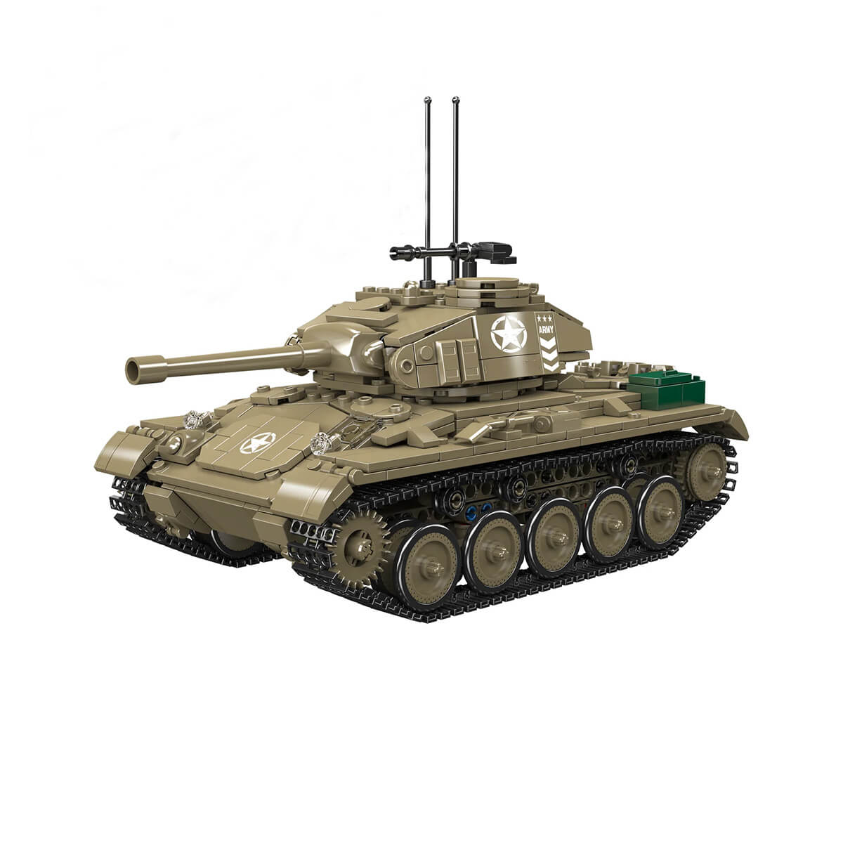 Mould King 20043 - M24 Chaffee Tank Remote Control | Power Blockz