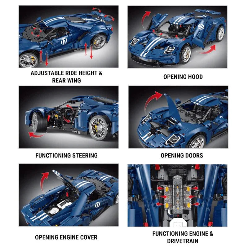 TGL T5042B - Blue - Static - Heritage GT40 Le Mans Icon - vue 13 | Power Blockz