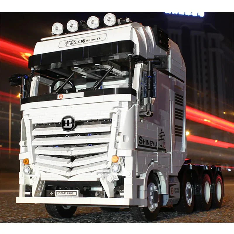 Happy Build YC-QC007 - Static Version - Heavy-Duty Trailer Truck - vue 7 | Power Blockz