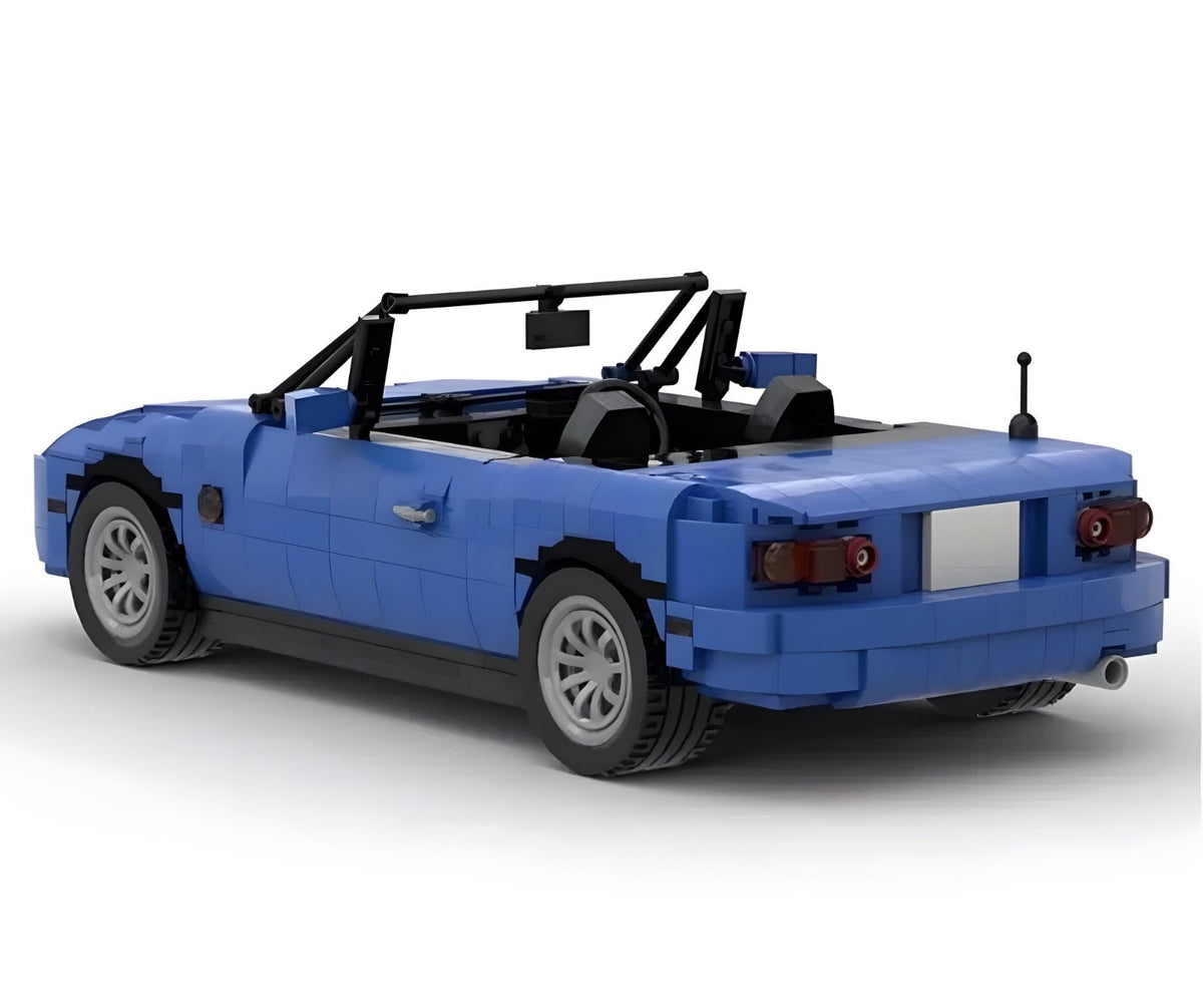 GOBRICKS MOC 27076 - Blue - JDM MX5 Roadster – 90s Edition - vue 6 | Power Blockz