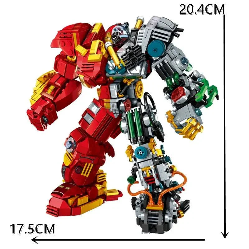 Power Blockz MOC 2081 - Iron Hero Avengers MK44 Hulkbuster Bricks Toy - vue 4 | Power Blockz